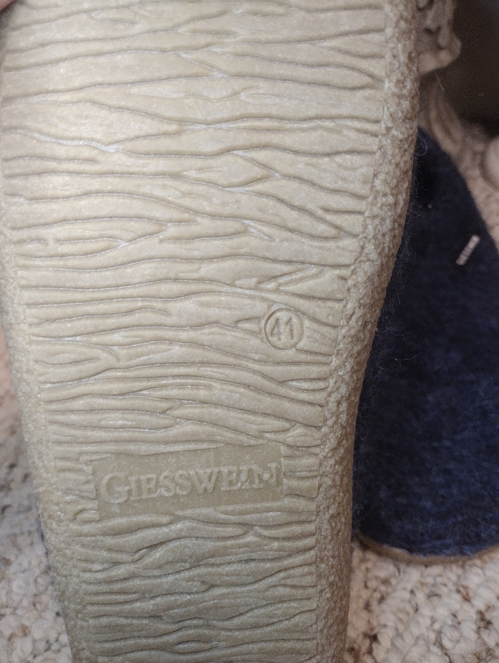 Giesswein Vent Women's Dark Blue Wool Slip-On Slippers - Picture 5 of 6